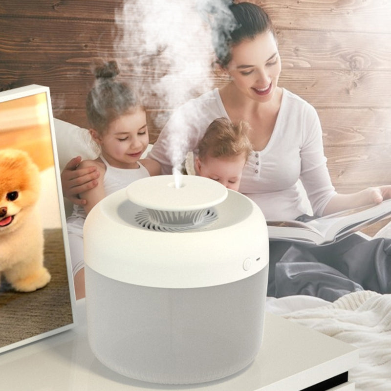 USB Ultrasonic Air Humidifier 7 Color LED in bedroom