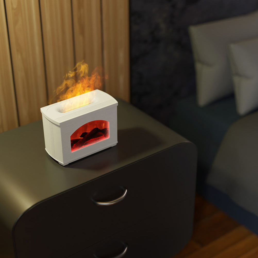 Simulated Fireplace Air Humidifier cozy bedroom ambiance