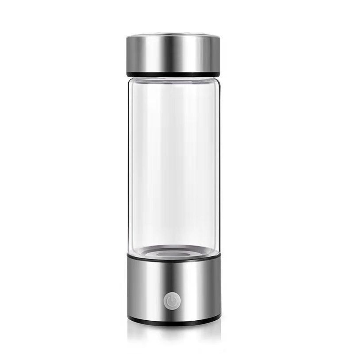 Close-up of hydrogen water bottle generator base and cap