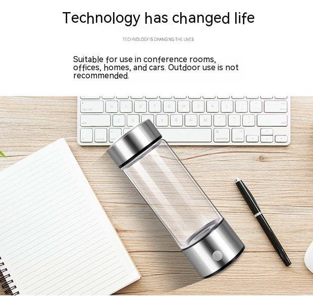 Hydrogen water bottle product packaging and accessories