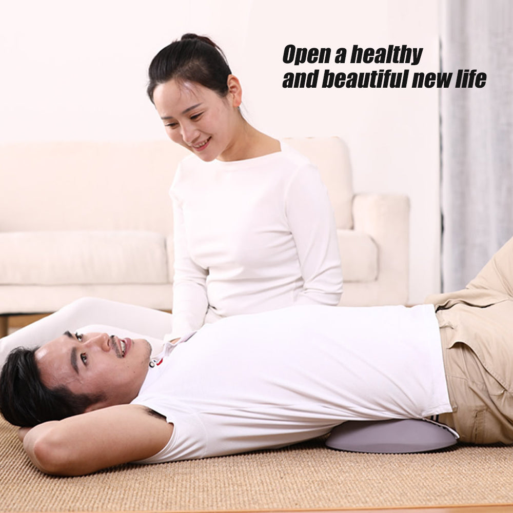Doctor recommending back stretcher for lumbar disc herniation