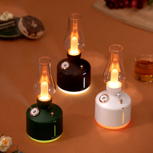Retro Kerosene Light Humidifier vintage lamp design on table